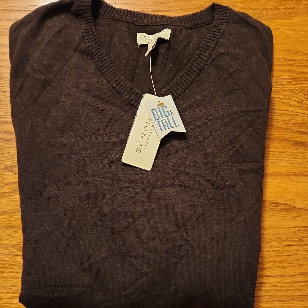 Sonoma Men's Dark Sweater - V-Neck